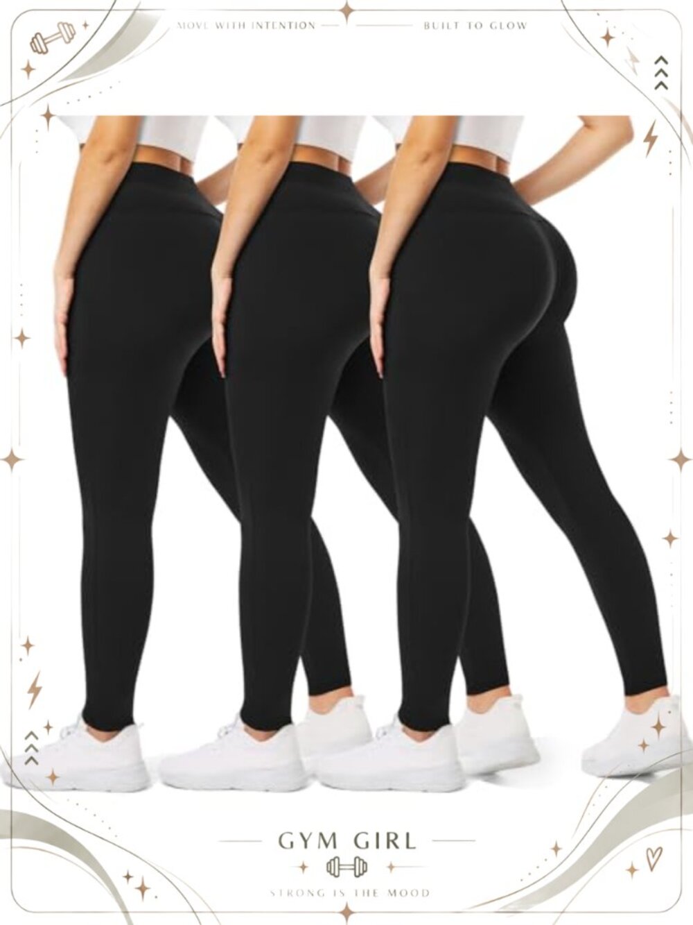 3 Pack High Waist Tummy Control Leggings Yoga Pants Workout Tights